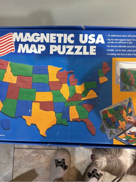 Smarty Toys Other - Magnetic USA Map Puzzle - Educational Kids Puzzle in Blue, Green, Yellow, Red